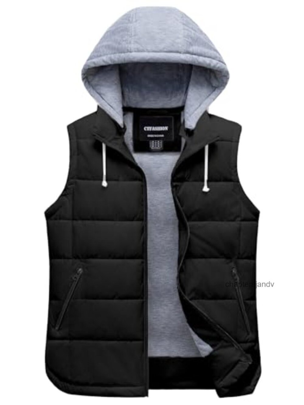 Women's Puffer Vest Winter Sleeveless Quilted Waistcoat with Removable Hood